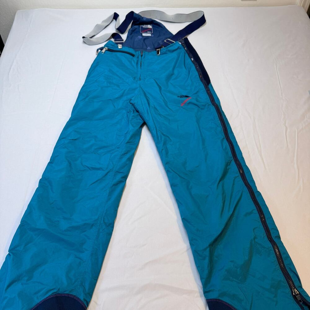 Vintage The North Face Extreme Gore-Tex Ski Bib Pants Women 10 USA Teal 90s